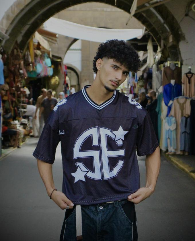 T-shirt Oversize Italia Black Cropped