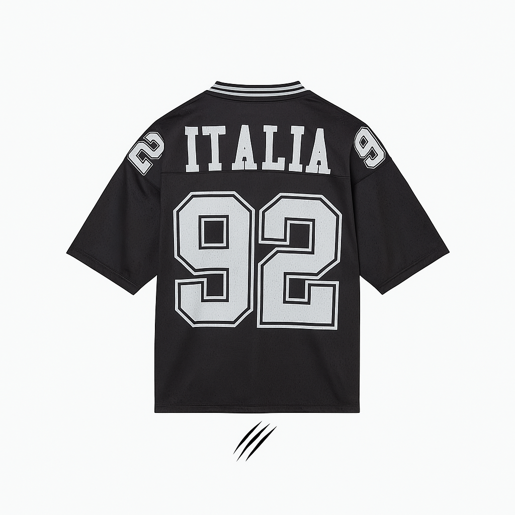 T-shirt Oversize Italia Black Cropped