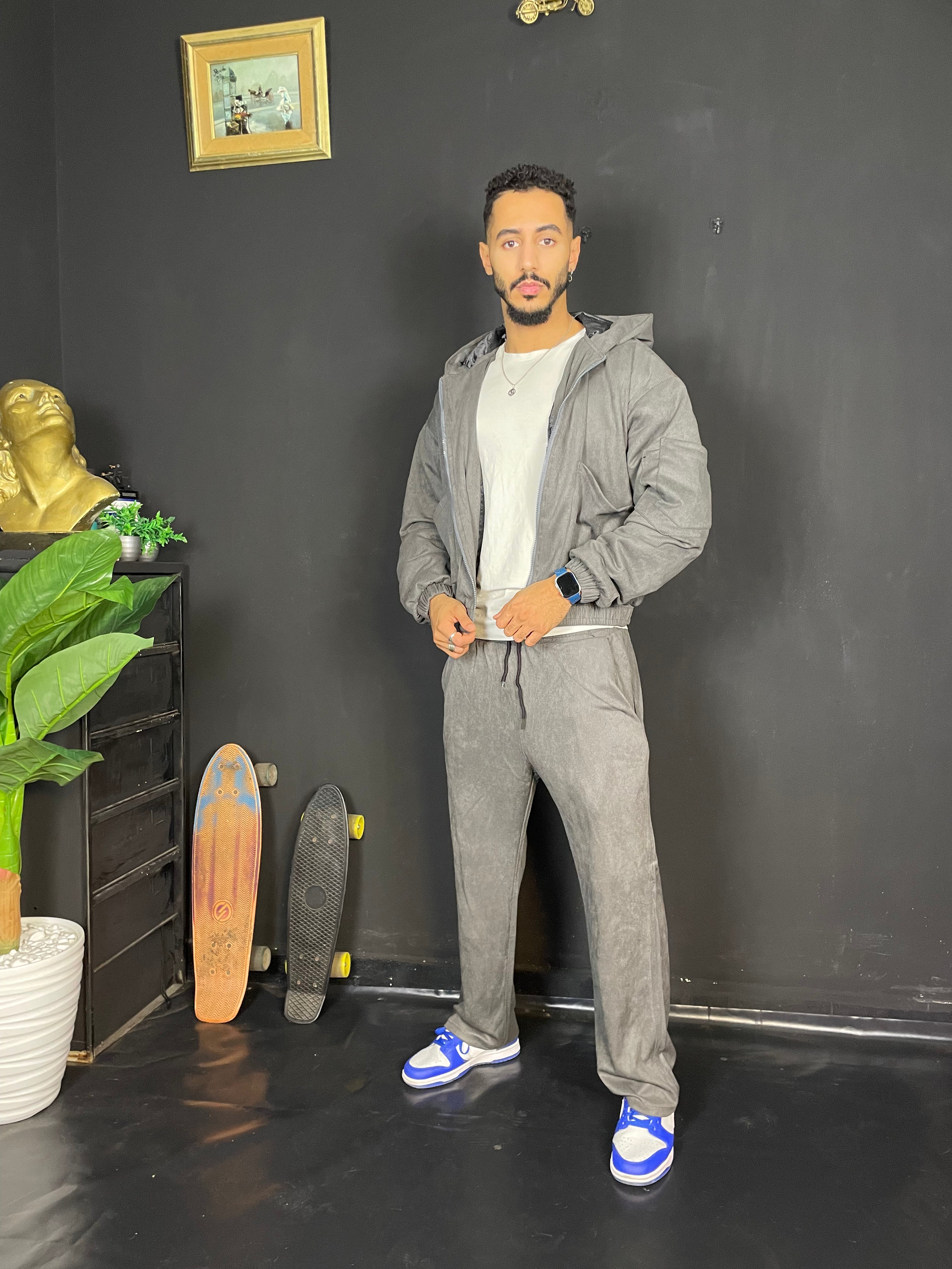 Ensemble oversize en velour