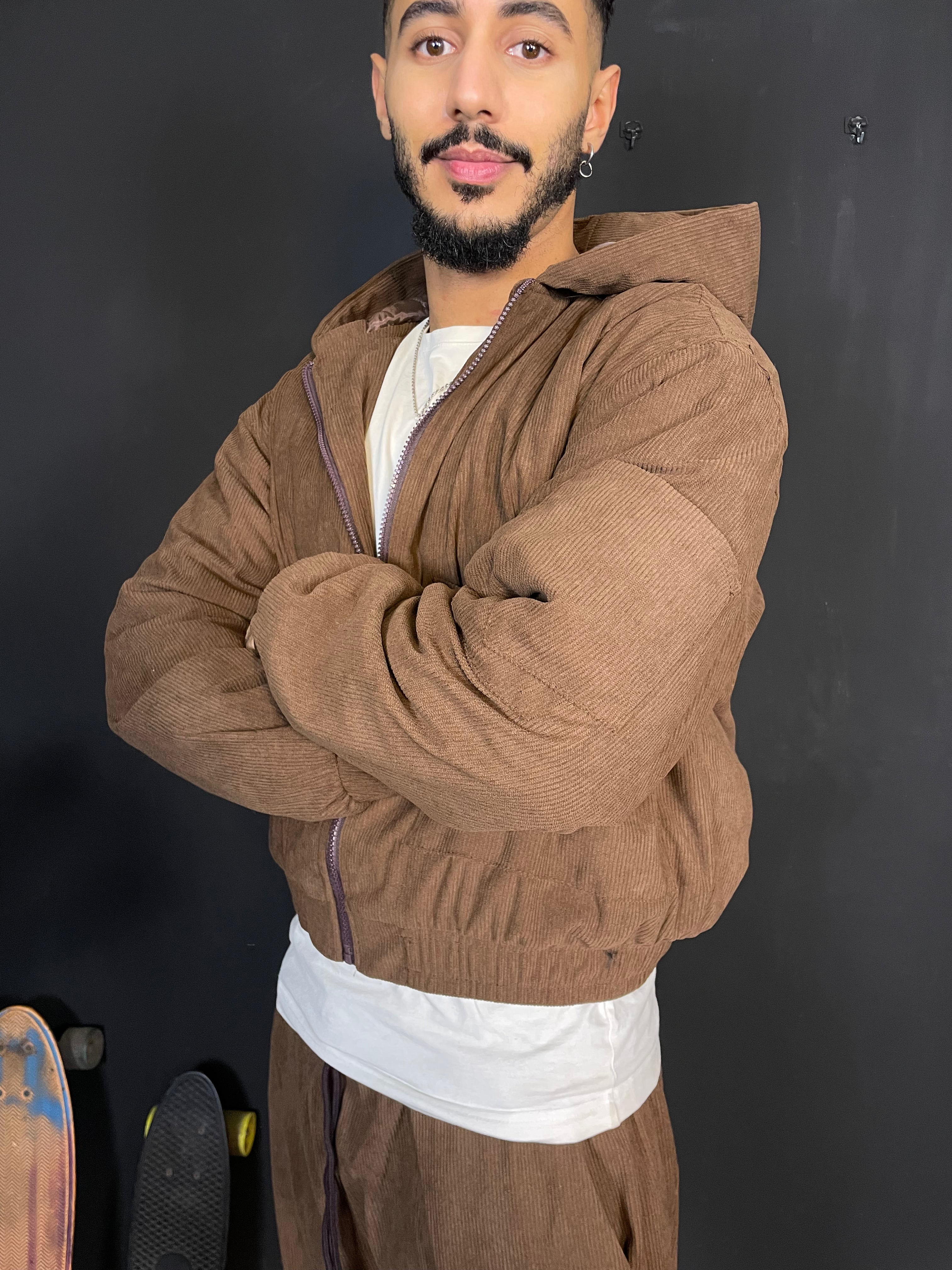 Ensemble oversize en velour