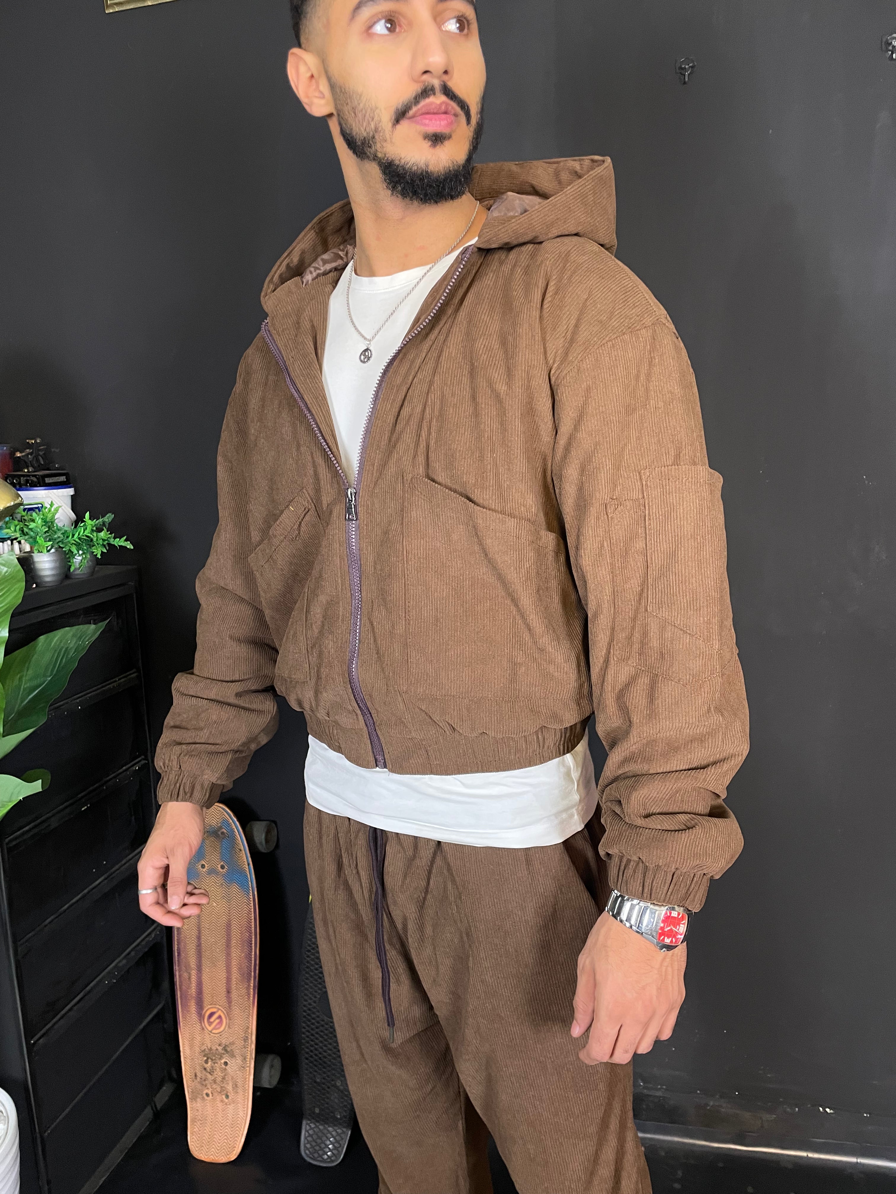 Ensemble oversize en velour