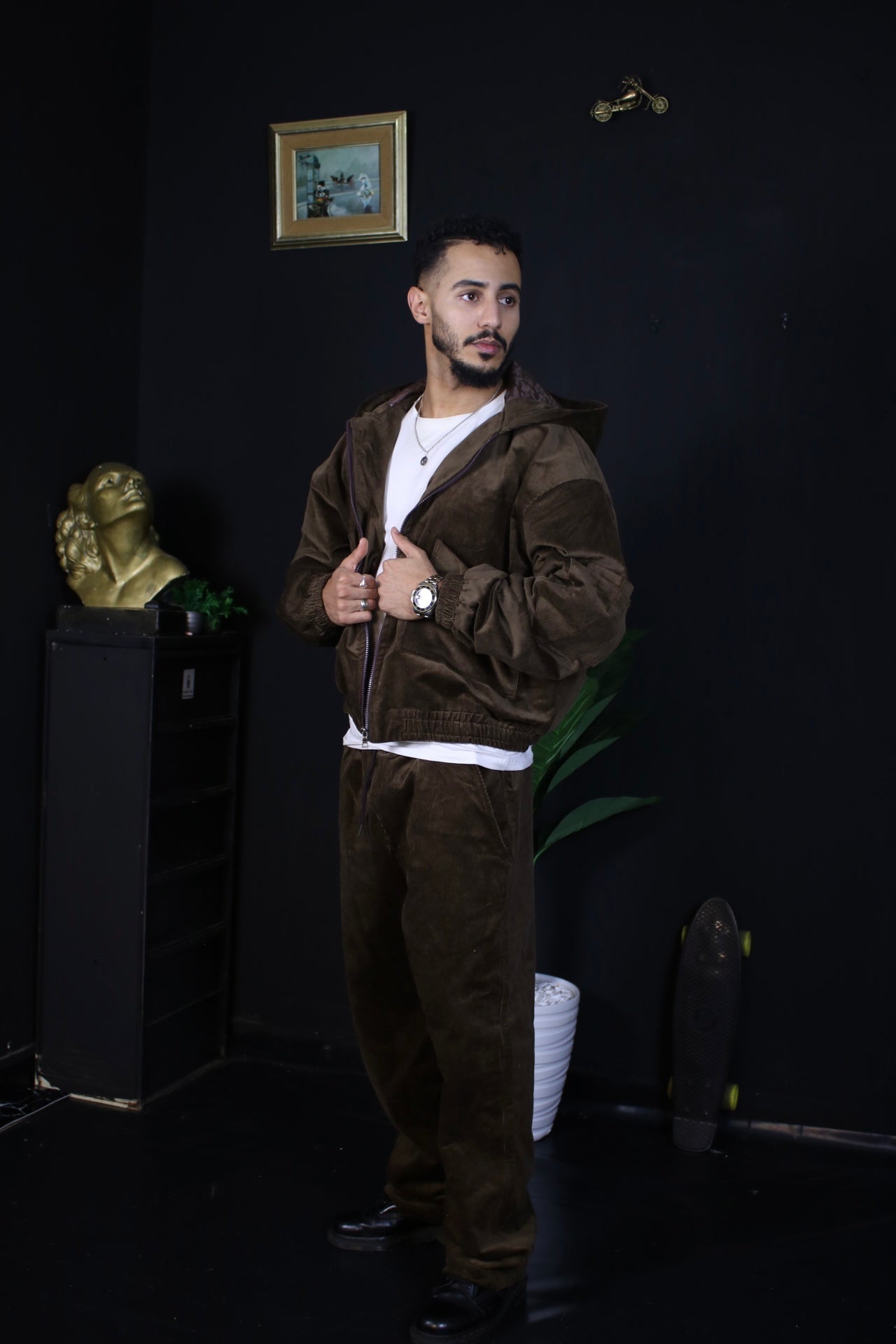 Ensemble oversize en velour