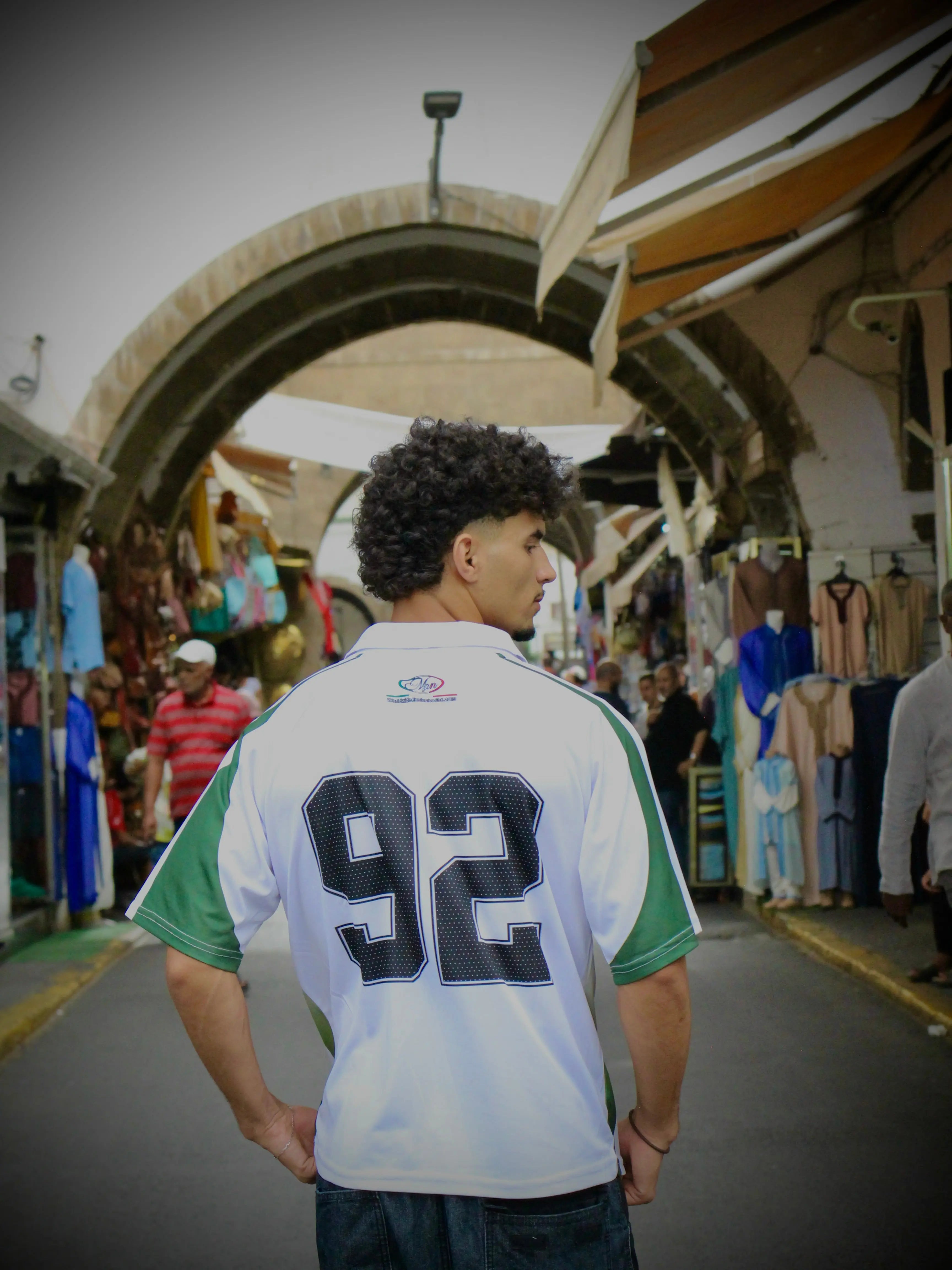 Polo oversize rugby style ITALIA blanc