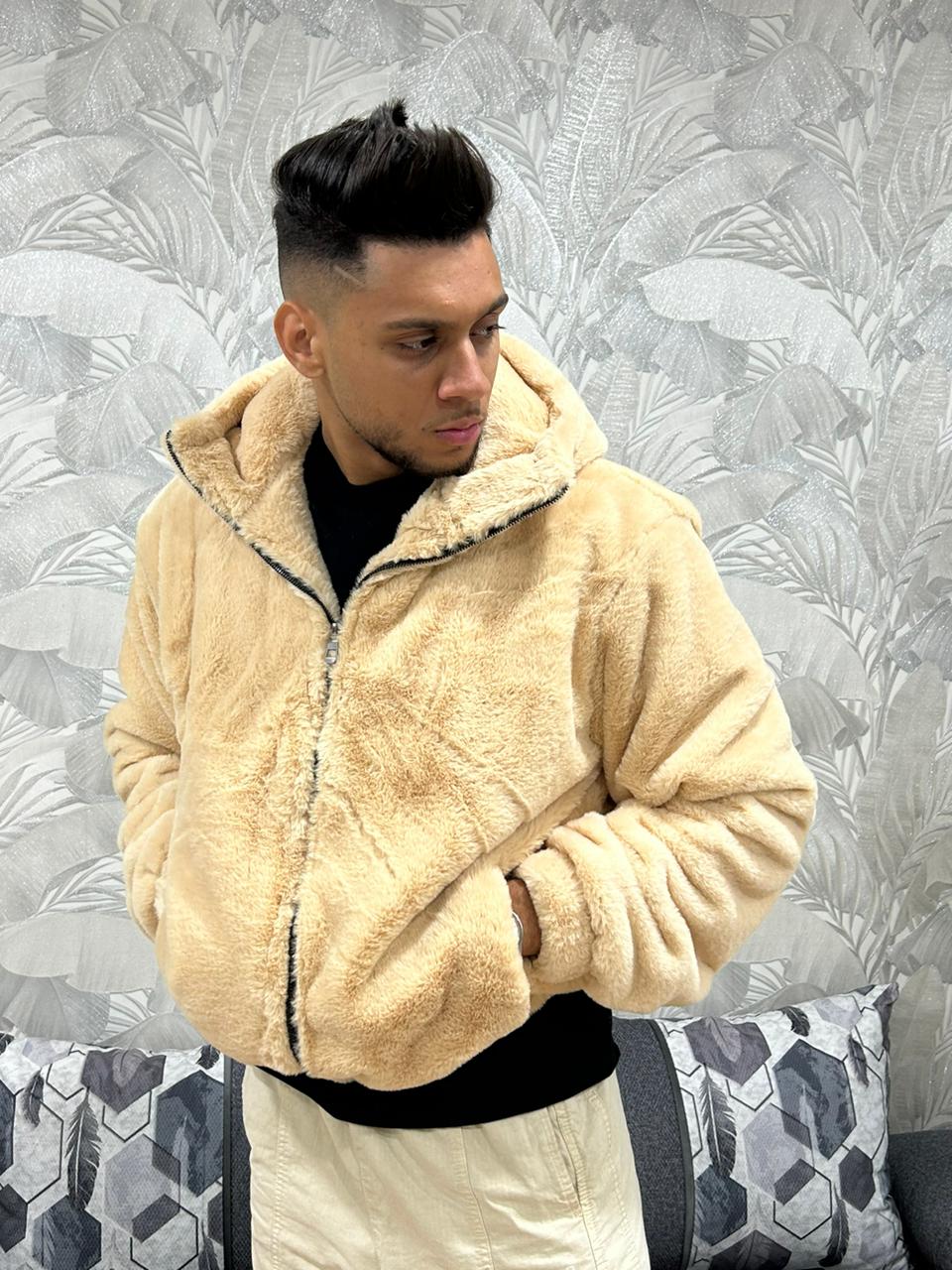 Doudoune chaude en fourure