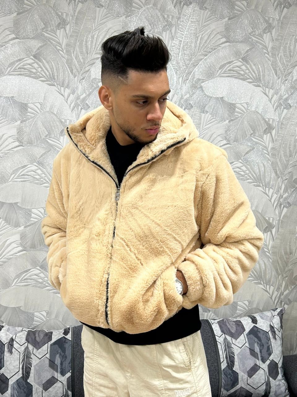 Doudoune chaude en fourure