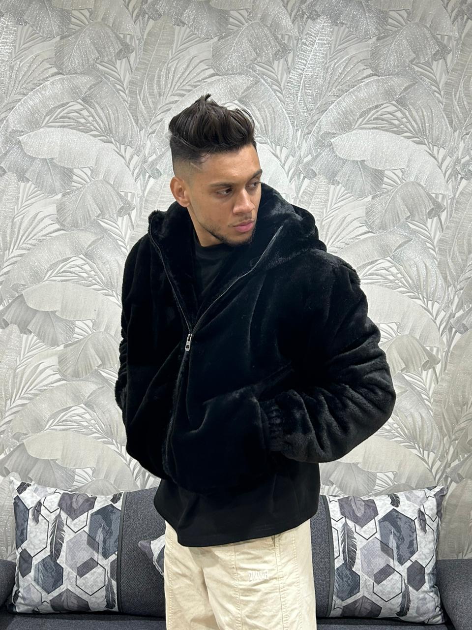 Doudoune chaude en fourure