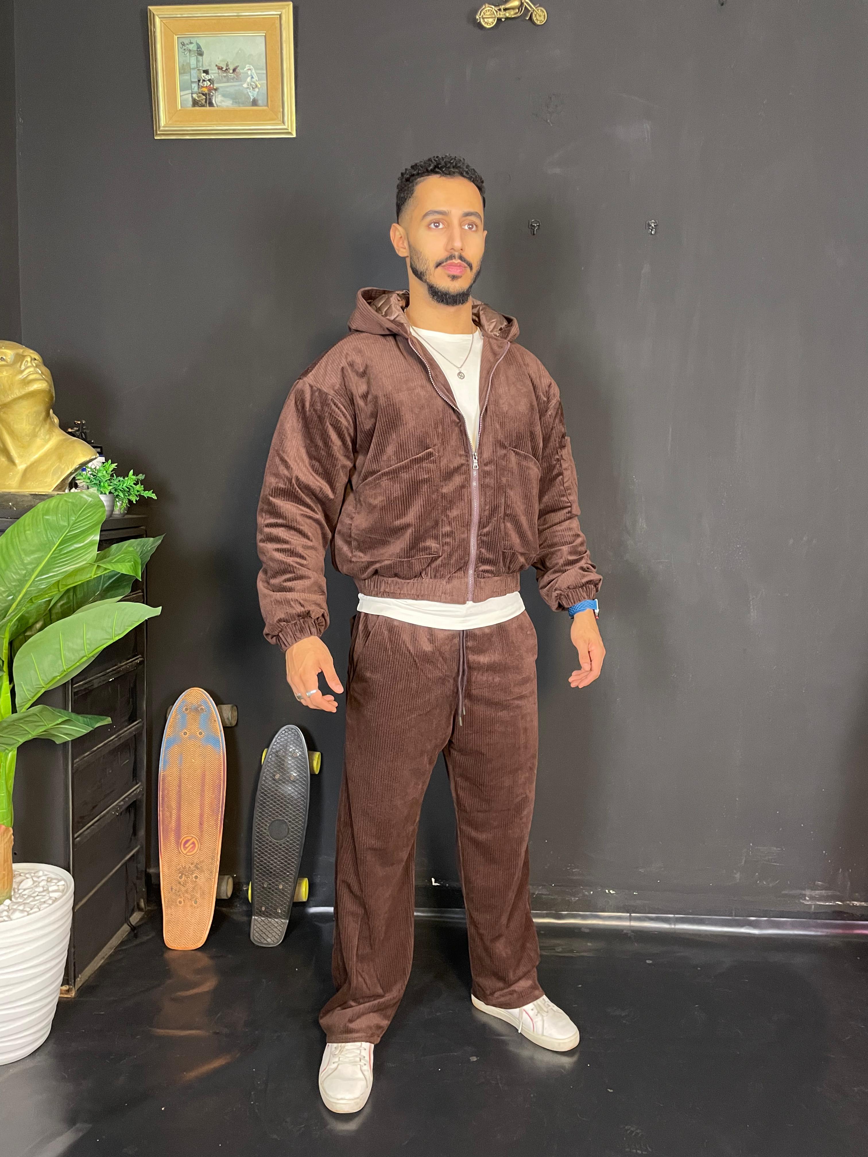 Ensemble oversize en velour