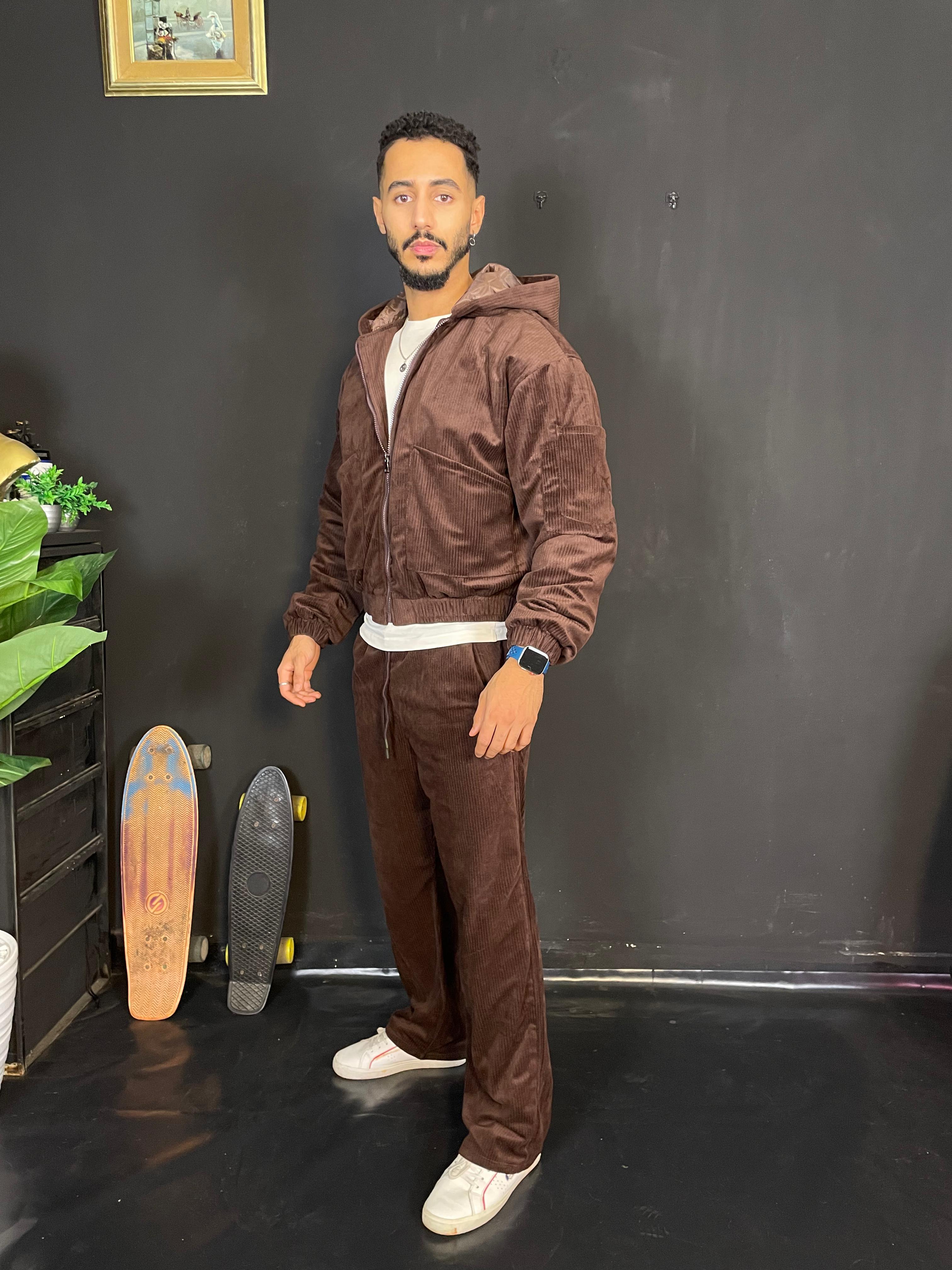 Ensemble oversize en velour