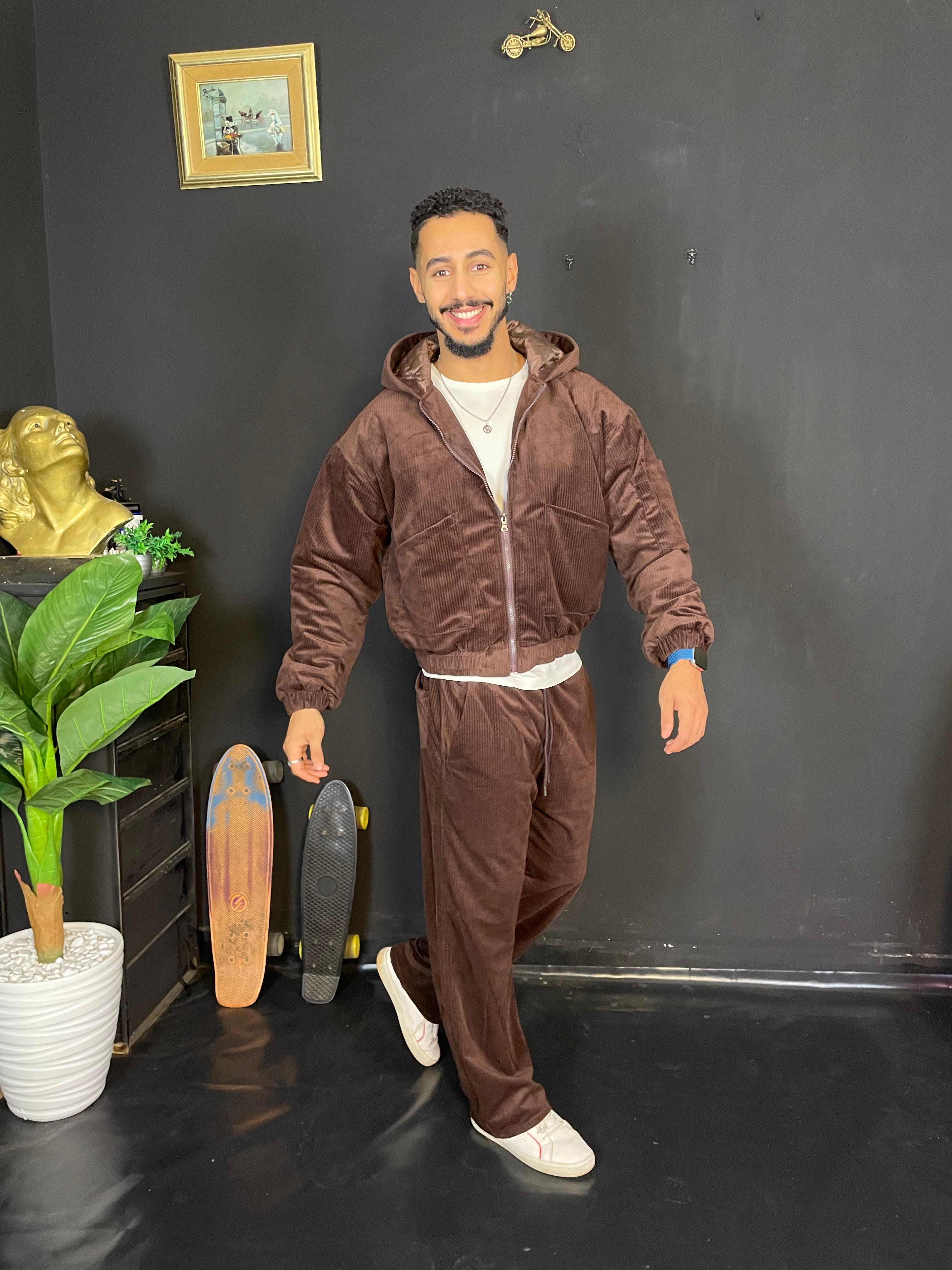Ensemble oversize en velour