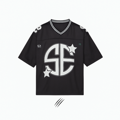 T-shirt Oversize Italia Black Cropped