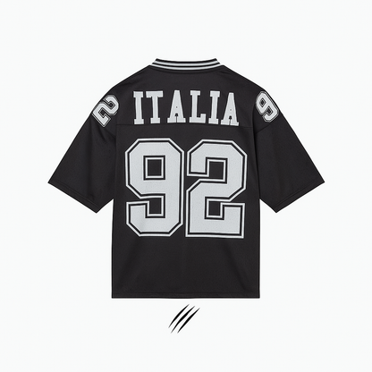 T-shirt Oversize Italia Black Cropped