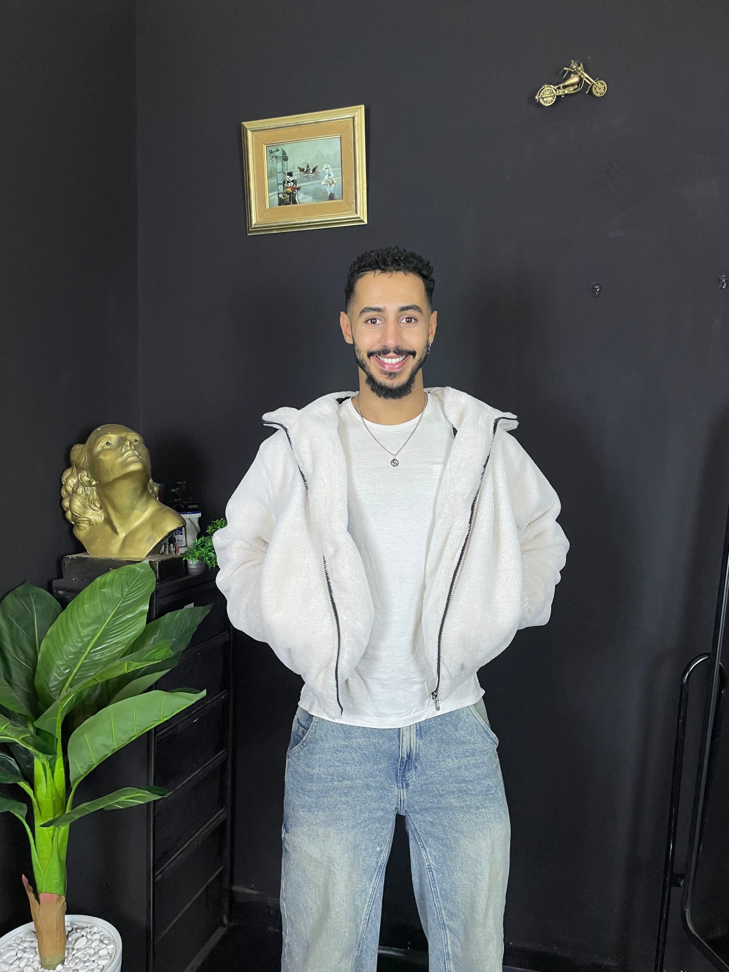 Doudoune chaude en fourure