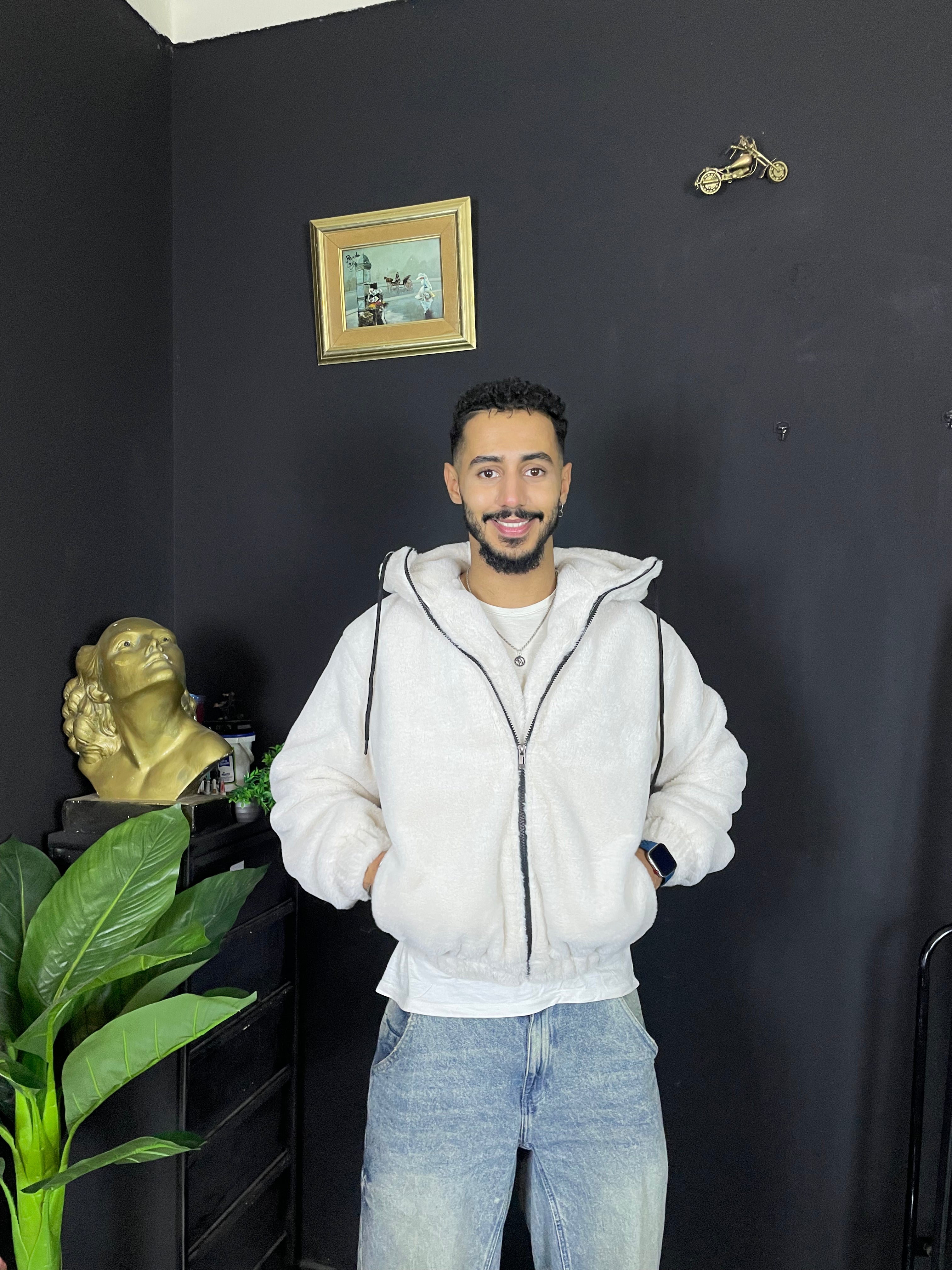 Doudoune chaude en fourure