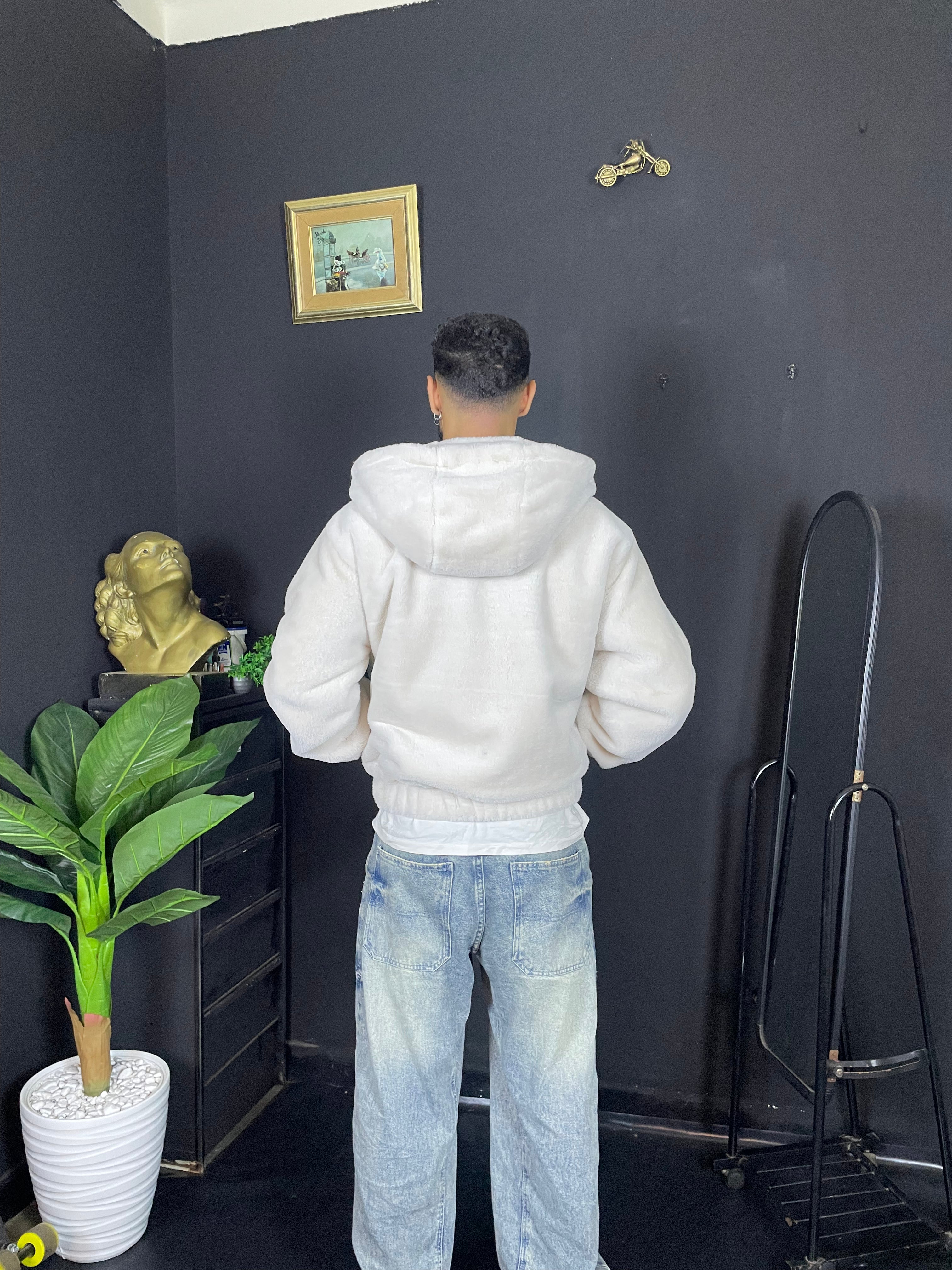 Doudoune chaude en fourure