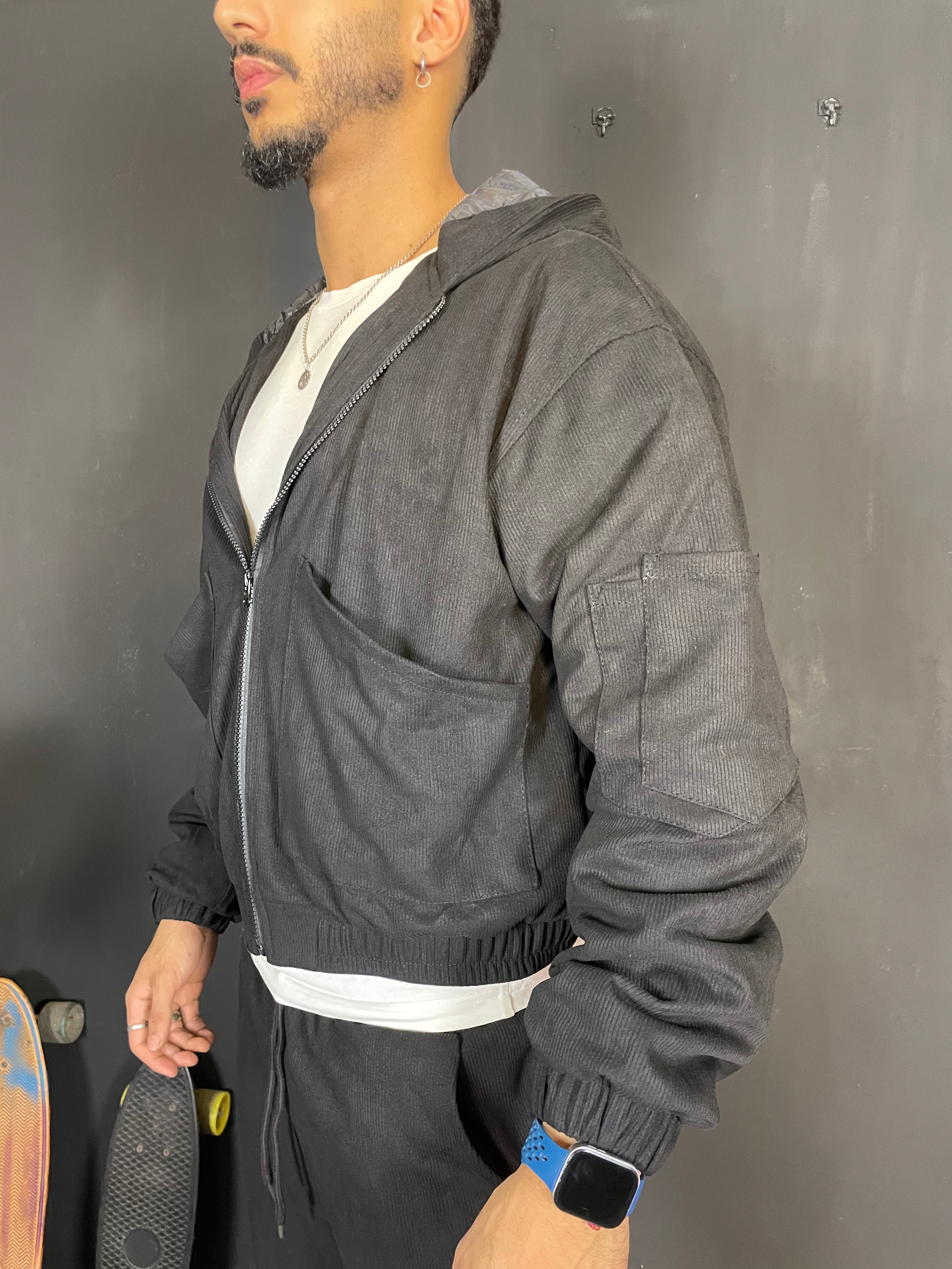 Ensemble oversize en velour