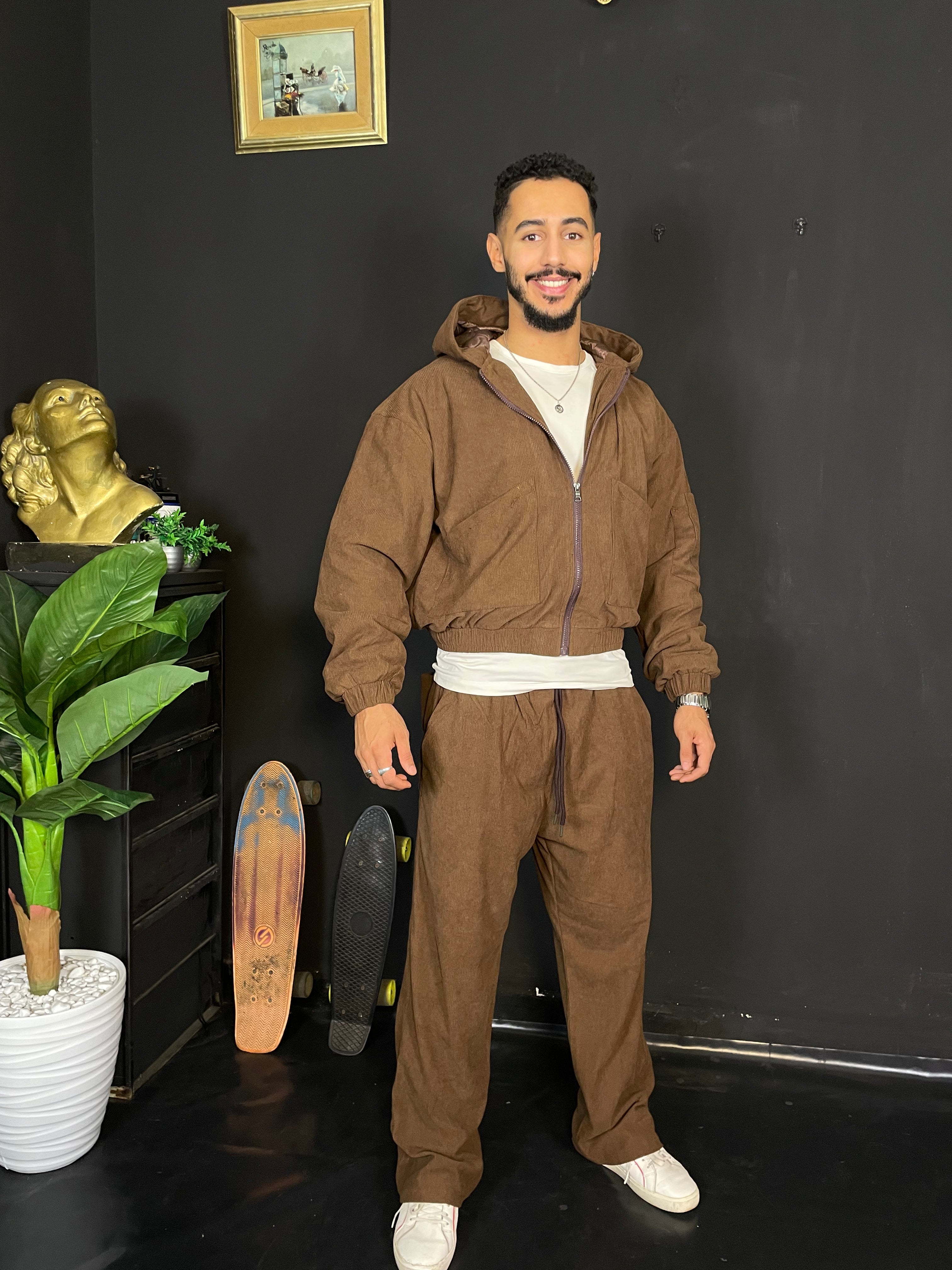 Ensemble oversize en velour