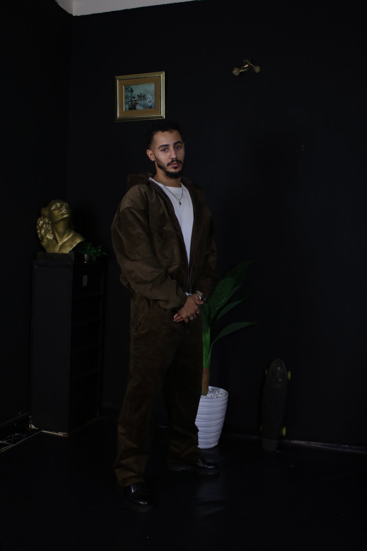 Ensemble oversize en velour