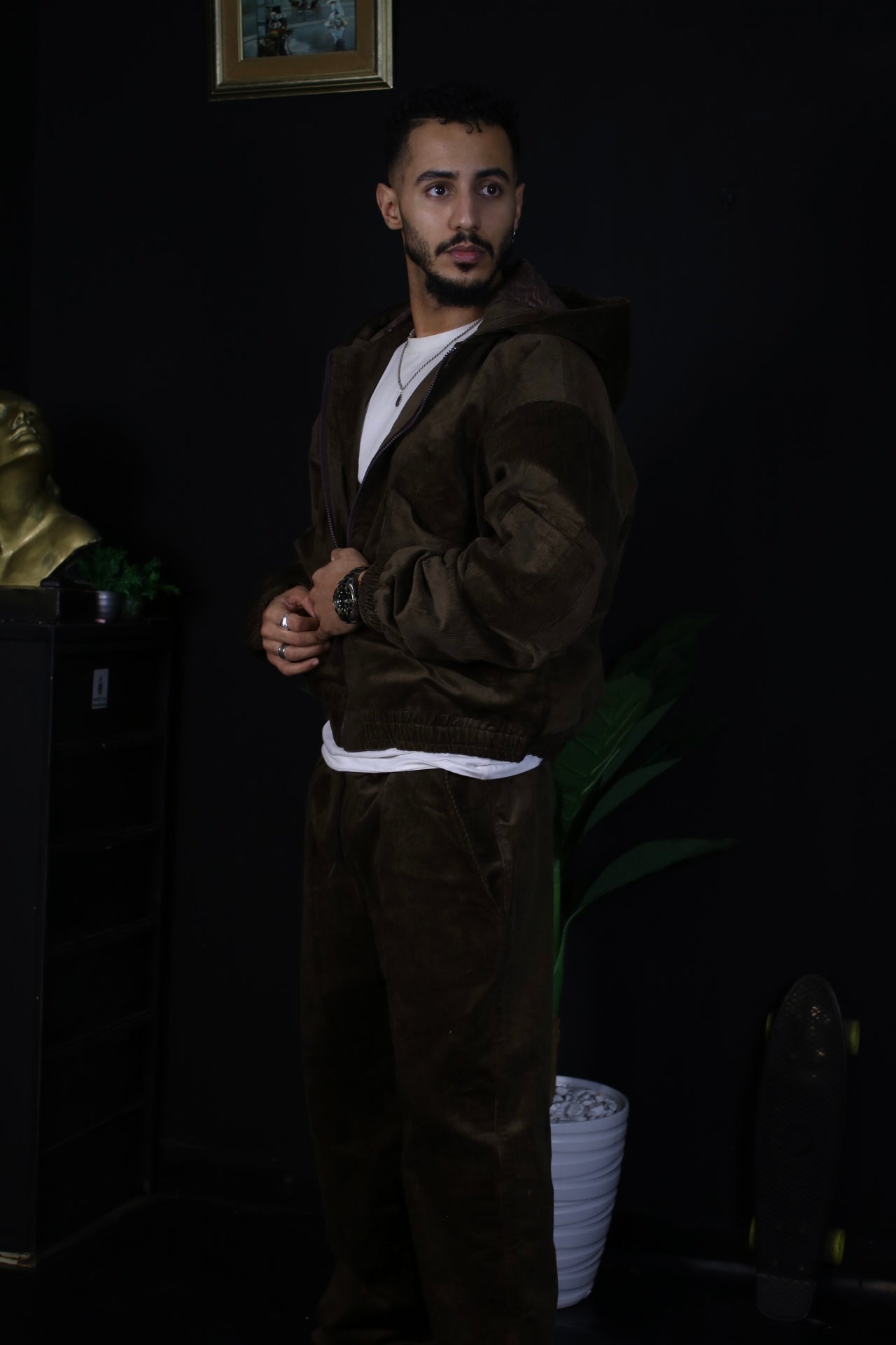 Ensemble oversize en velour