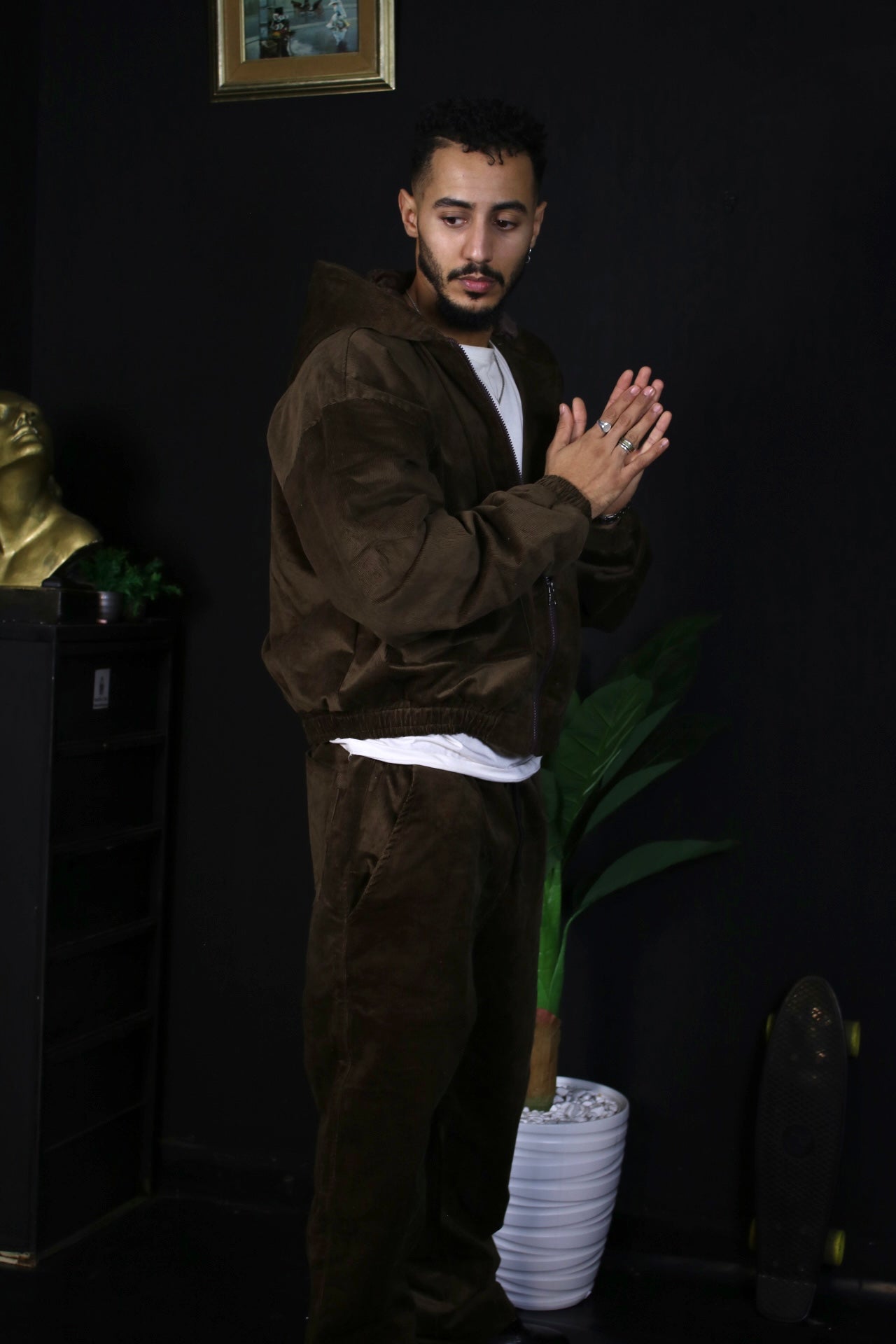 Ensemble oversize en velour