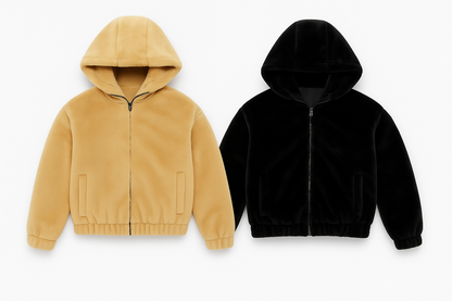 Doudoune chaude en fourure