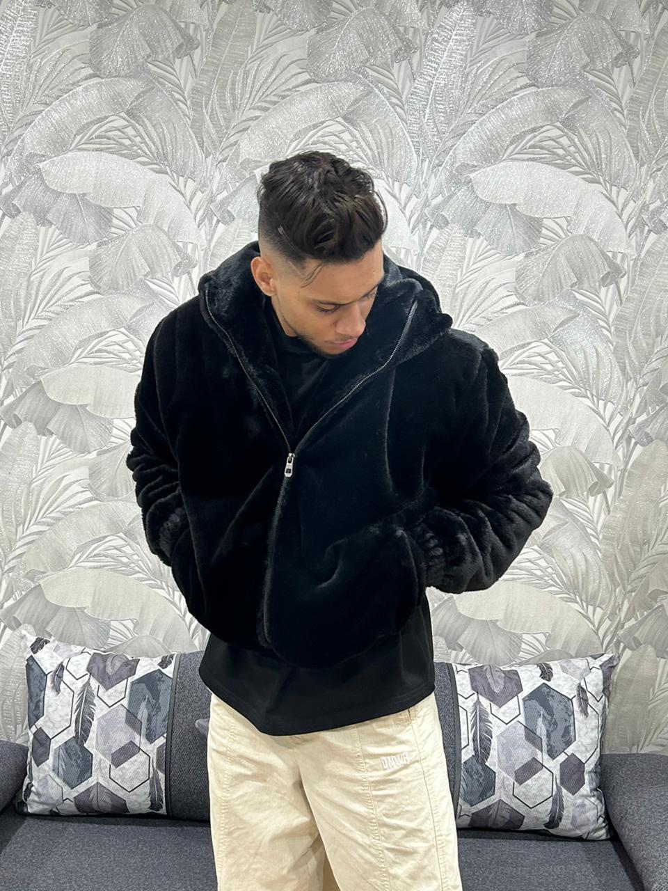 Doudoune chaude en fourure