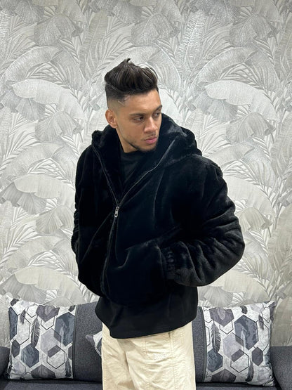 Doudoune chaude en fourure