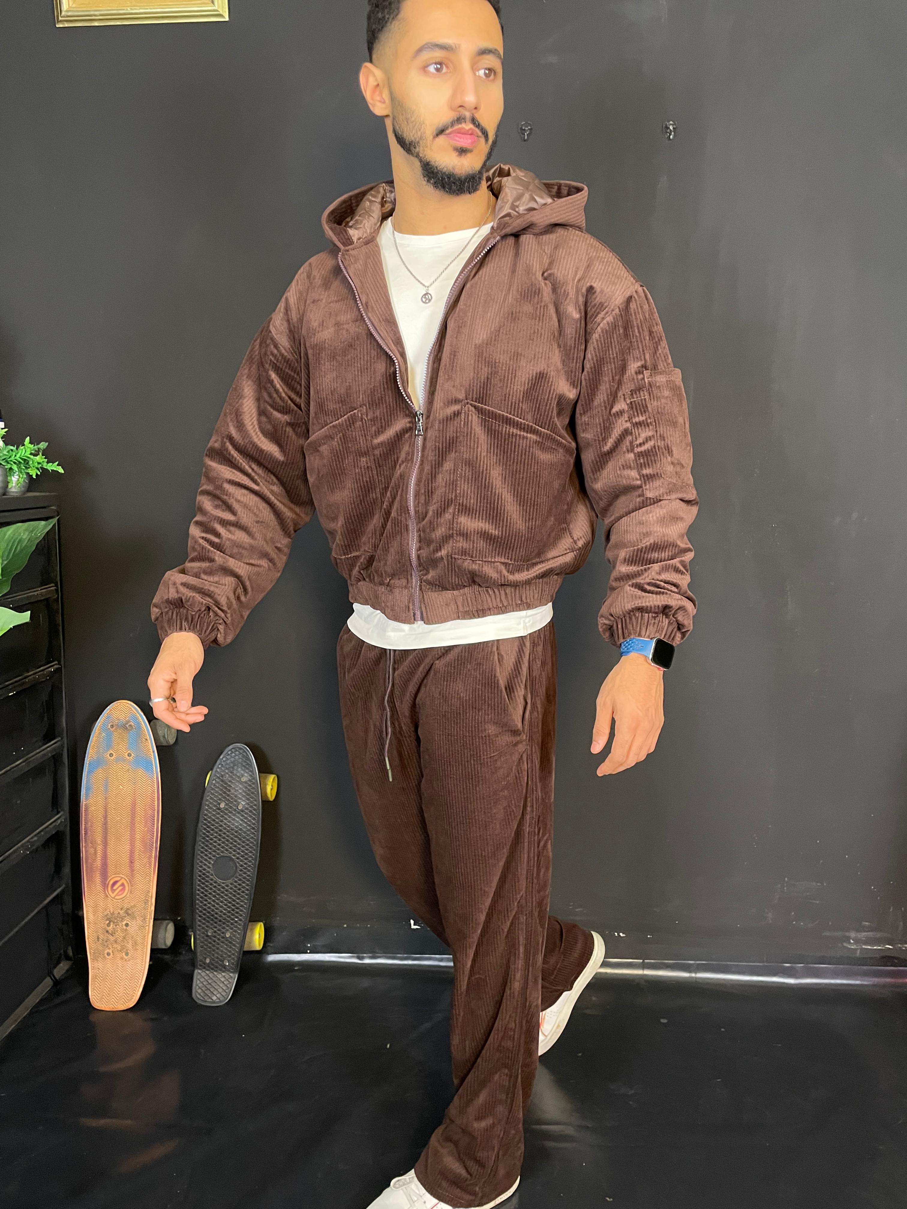 Ensemble oversize en velour