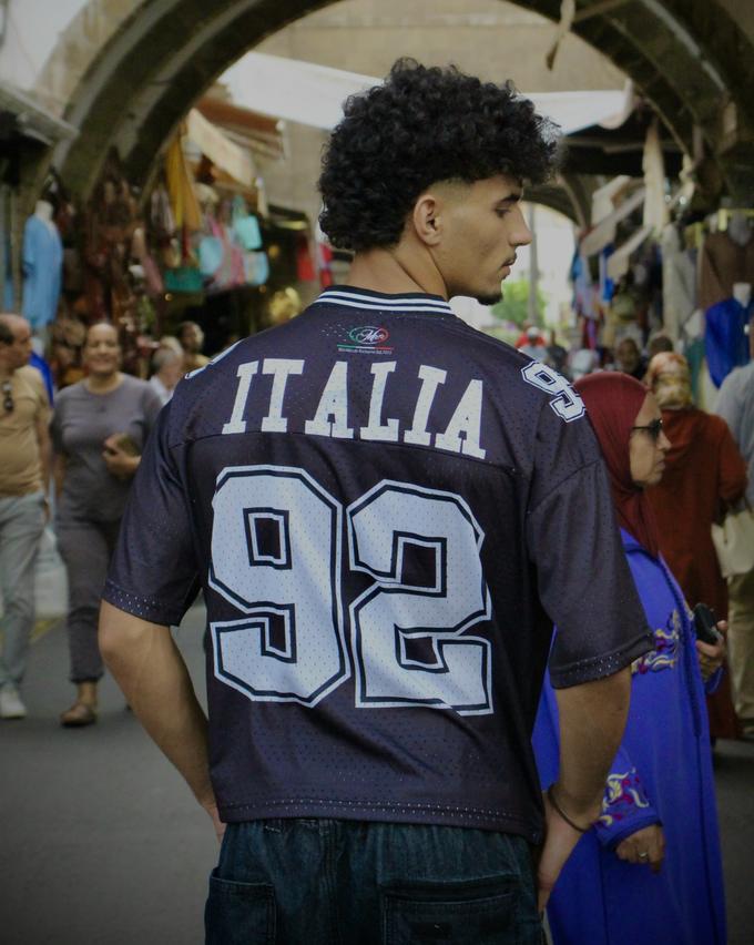 T shirt rITALIA BLACK CROPPED